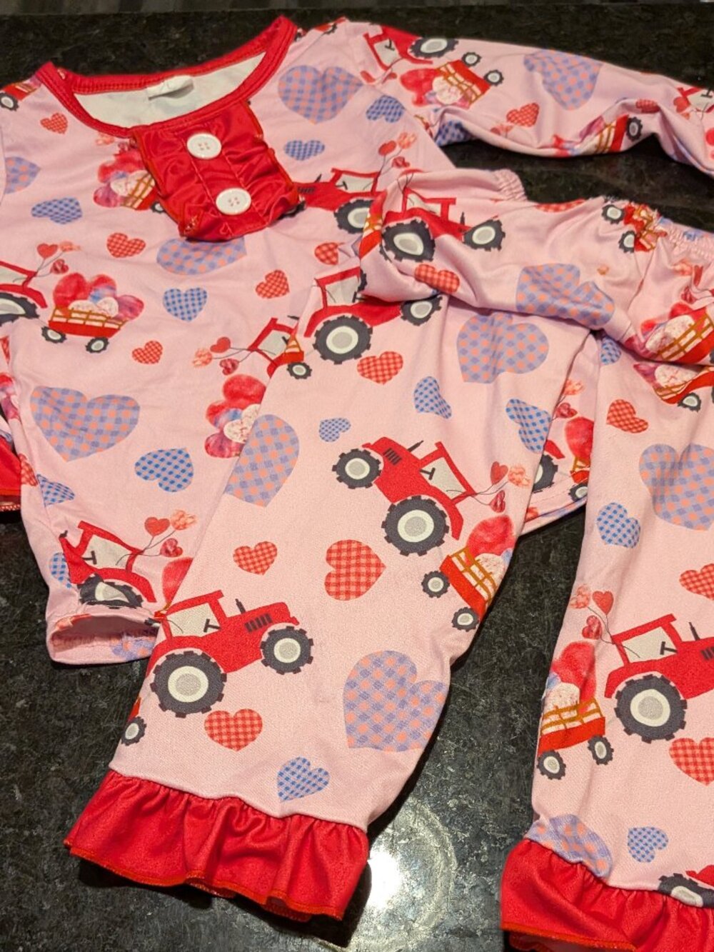Valentine Tractor Pajamas